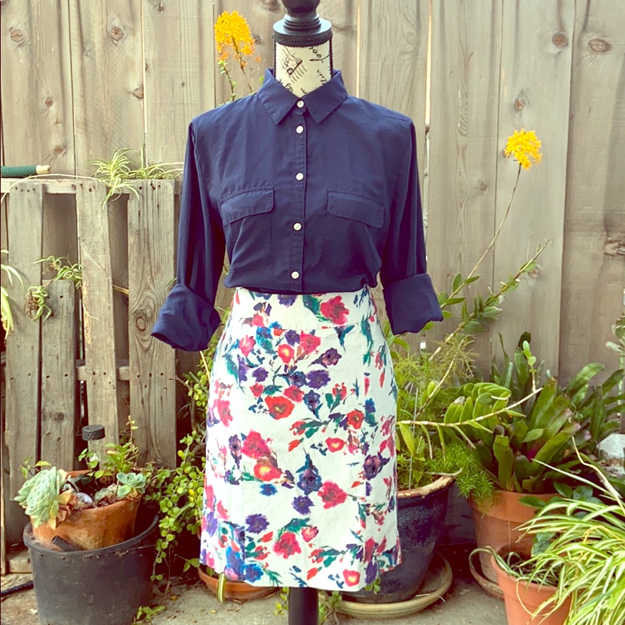 Gap Navy Blue Button Down
